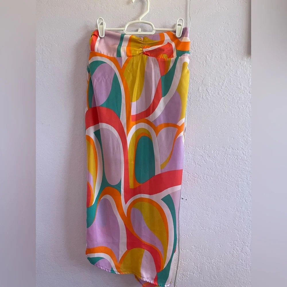 Vici Darla Wrap Midi Skirt-Skies are Blue - Picture 4 of 6